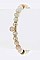 Fab Multi-Beads and CZ Stone Disk Stretch Bracelet LA-OB6186