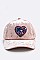 Beaded Heart Patch Velour Cap LA-EMH0927Q