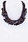 Silk Yarns & Frilled Beads Necklace