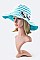 Crystal Bow & Laced Stripe Floppy Hat LA1056MF052