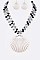 SEA SHELL PENDANT NECKLACE SET