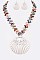 SEA SHELL PENDANT NECKLACE SET