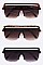 Pack of 12 Gold Trim Brow Bar Square Sunglasses Set