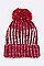 Pack of 12 pieces Trendy Sequins Studded Pom Pom Beanie Set LA-HT2195DD