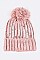 Pack of 12 pieces Trendy Sequins Studded Pom Pom Beanie Set LA-HT2195DD