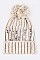 Pack of 12 pieces Trendy Sequins Studded Pom Pom Beanie Set LA-HT2195DD