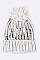 Pack of 12 pieces Trendy Sequins Studded Pom Pom Beanie Set LA-HT2195DD
