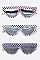 Pack of 12 Polka Dot Skinny Sunglasses Set