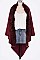 Chic Faux Fur Lapel Poncho