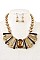 GEM ACCENT FRINGE NECKLACE SET