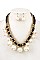 ROPE & DANGLING PEARL NECKLACE SET
