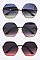 Pack of 12 Oversize Polygon Iconic Sunglasses Set