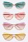 Pack of 12 Iconic light Tint Color Cat Eye Sunglasses Set