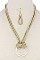 STYLISH RING PENDANT METALLIC THREAD FASHION NECKLACE JY-JSN2190