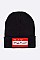 Stylish Name Tag Patch Beanie LA-EMH8583