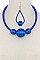 POSH METALLIC THREAD WRAPPED BIG BEADS FASHION NECKLACE JYJSN2221