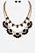 CRYSTAL FLOWER STATEMENT NECKLACE SET
