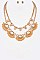 CRYSTAL FLOWER STATEMENT NECKLACE SET
