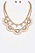 CRYSTAL FLOWER STATEMENT NECKLACE SET
