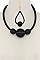 POSH METALLIC THREAD WRAPPED BIG BEADS FASHION NECKLACE JYJSN2221