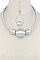 POSH METALLIC THREAD WRAPPED BIG BEADS FASHION NECKLACE JYJSN2221