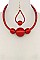 POSH METALLIC THREAD WRAPPED BIG BEADS FASHION NECKLACE JYJSN2221