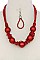 CHIC BIG BEADS IN METALLIC THREAD FASHION NECKLACE SET JYJSN2141