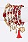 MIX CHARM HEART & KEY STRETCH BRACELET SET