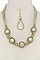 CHIC BIG BEADS IN METALLIC THREAD FASHION NECKLACE SET JYJSN2141