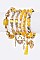 MIX CHARM HEART & KEY STRETCH BRACELET SET