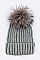 Stylish Raccoon Fur PomPom Knit Beanie LA-EMH8574