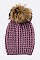 Chic Style Racoon Fur Pom Pom Beanie LA-EMH8575