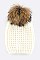 Chic Style Racoon Fur Pom Pom Beanie LA-EMH8575