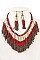 FRINGE MULTI BEADED NECKLACE SET