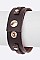 Fashion Natural Stone Druzy Leather Bracelet
