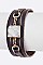 Fashion Natural Stone Druzy Leather Bracelet