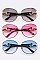 Pack of 12 Pieces Light Tint Designed Oversized Sunglasses LA108-3308