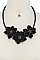 CHIC DARLING FLOWERS FASHION BIB NECKLACE SET JY-MNE6605