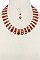 MULTI-LAYER BEAD FASHION COLLAR NECKLACE SET JY-MNE6177