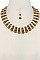 MULTI-LAYER BEAD FASHION COLLAR NECKLACE SET JY-MNE6177