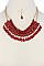 MULTI-BEADED DANGLE FASHION BIB NECKLACE SET JY-MNE6358