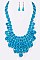 WEAVED CRYSTAL RIBBON STATEMENT NECKLACE SET