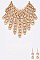 Luxurious Lucite & Pearls Statement Necklace Set LACN1269