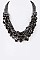 METALLIC LACE BEADS STATEMENT NECKLACE