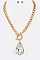 CRYSTAL TEARDROP PENDANT & TOGGLE NECKLACE SET