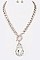 CRYSTAL TEARDROP PENDANT & TOGGLE NECKLACE SET