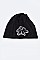 Fashionable Beaded Flower Jersey Convertible Beanie LA-DT2626-MF134