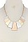 GEOMETRIC  BRUSHED METAL STATEMENT NECKLACE SET JY-ANE6050