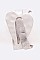 Metal Heart Grain Leather Magnetic Bracelet