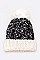 PACK OF 12 SPACE KNIT TWO TONE BEANIE SET